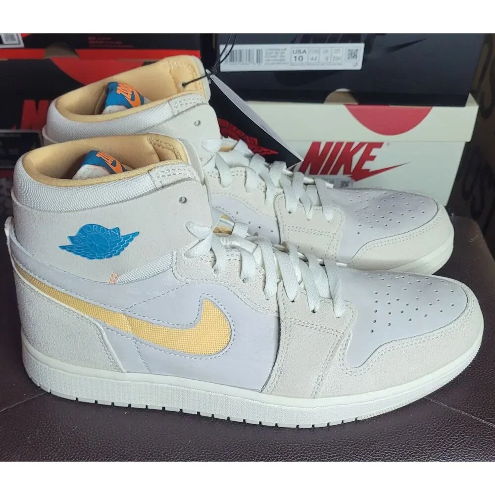 Air Jordan 1 Zoom CMFT 2 Light Orewood Brown Citrus DV1307-180 Men's 10 New